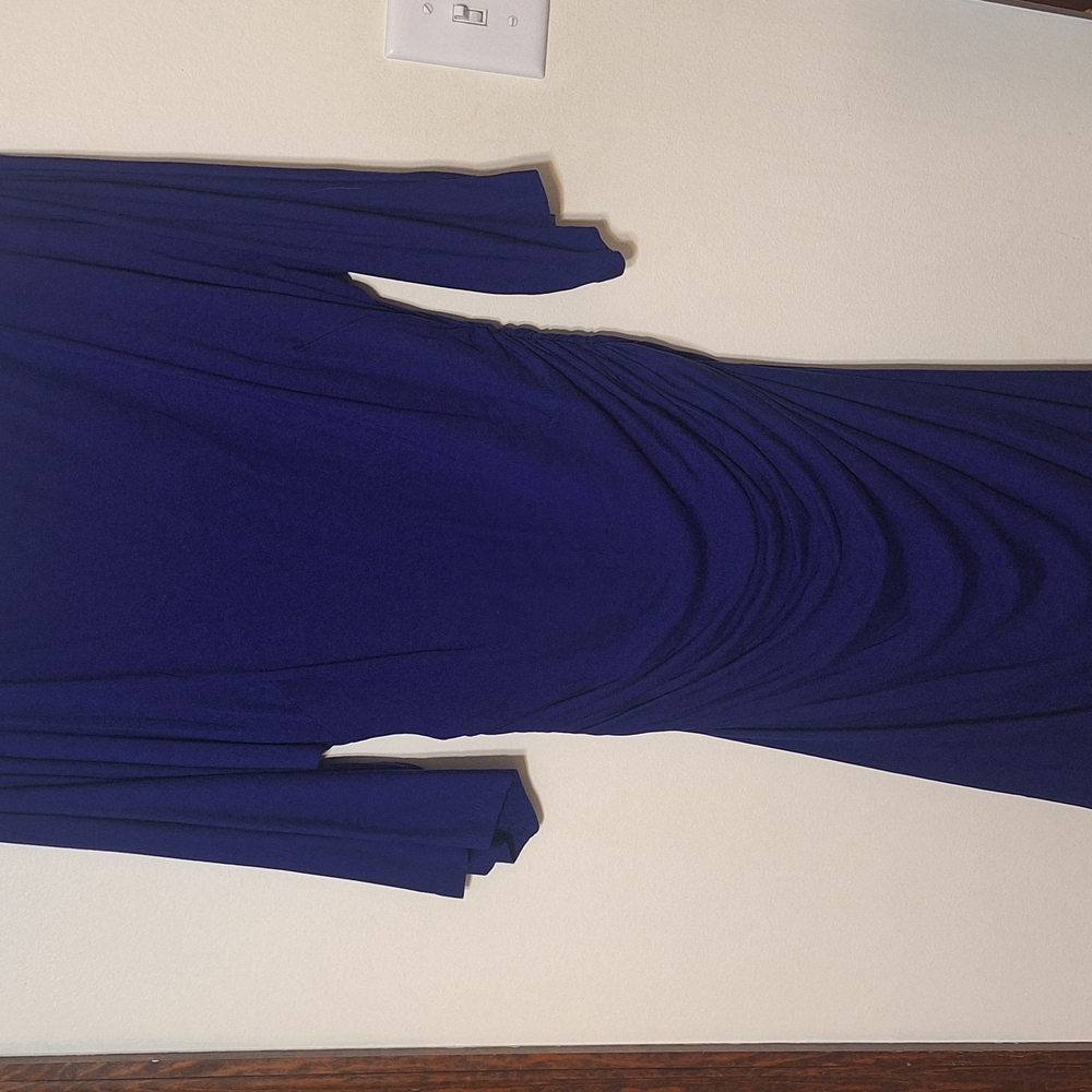 Ralph Lauren Blue Ruched Bodycon Dress